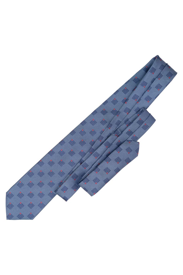 Siena - Silk Jacquard Tie for Men, Alternate, color, French Blue