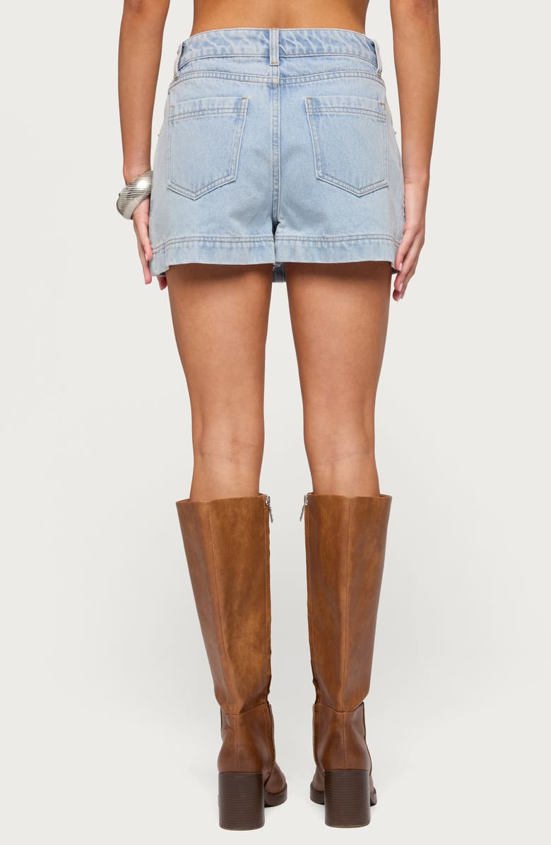 EDIKTED Shanice Low Rise Denim Miniskort, Alternate, color, 