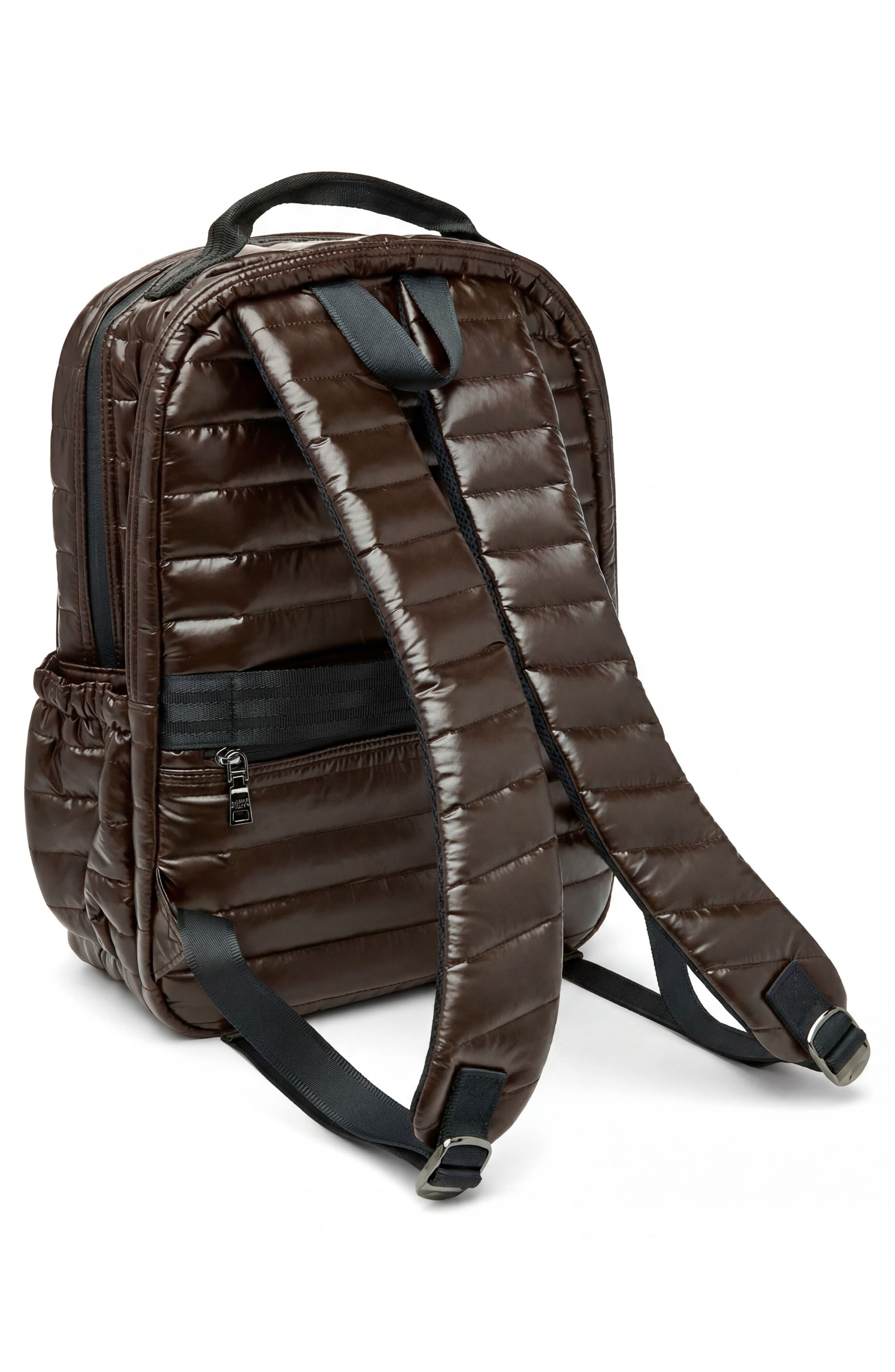 Headliner Quilted Backpack, Alternate, color, GLOSSY CHOCOLATE