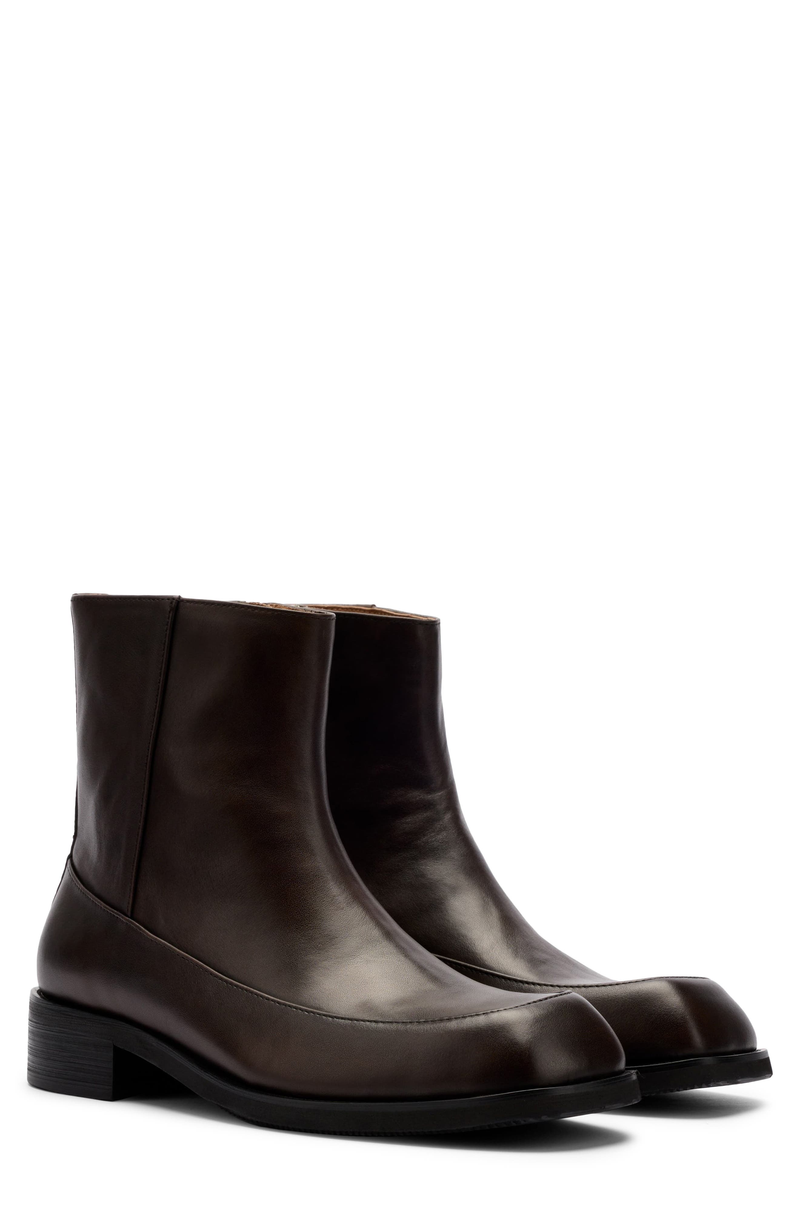 Admiral Leather Side Zip Boot, Main, color, CRAZY HORSE