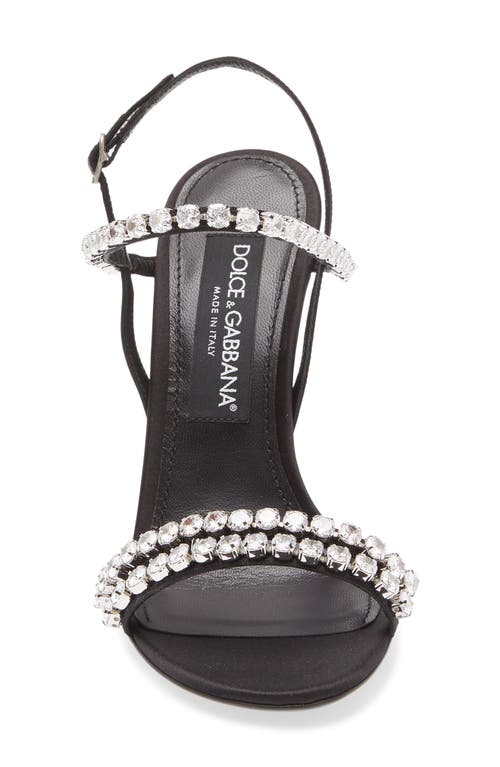 Dolce & Gabbana Dolce&gabbana Crystal Strap Sandal In Black