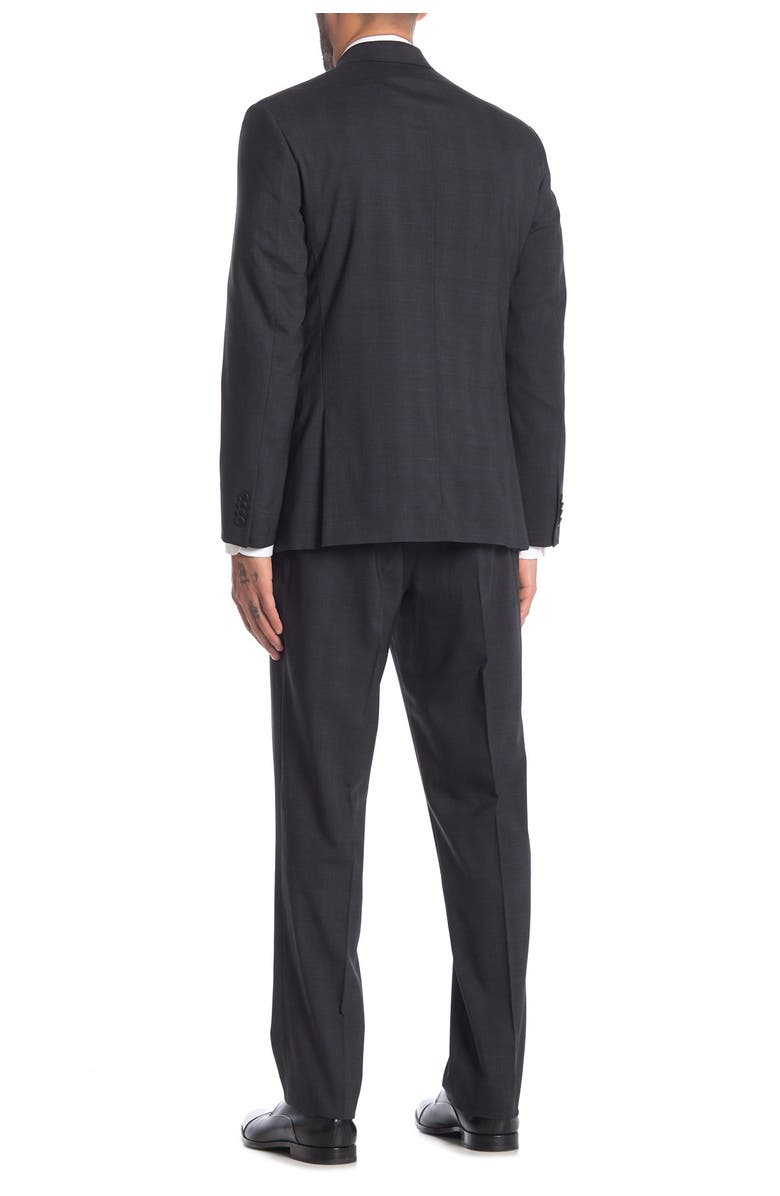 JB Britches Logan Charcoal Plaid Print Two Button Notch Lapel Suit, Alternate, color, 