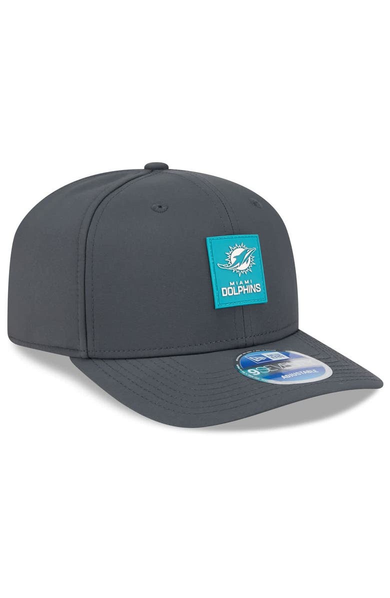 New Era Men's New Era Charcoal Miami Dolphins 2025 Sideline Cold Weather 9SEVENTY Adjustable Hat, Alternate, color, Charcoal