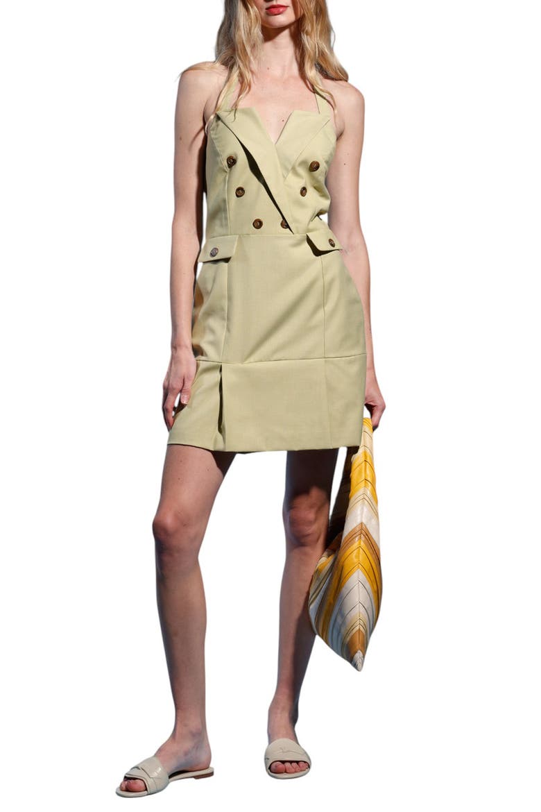 Nichelle Halter Dress, Main, color, PARSLEY