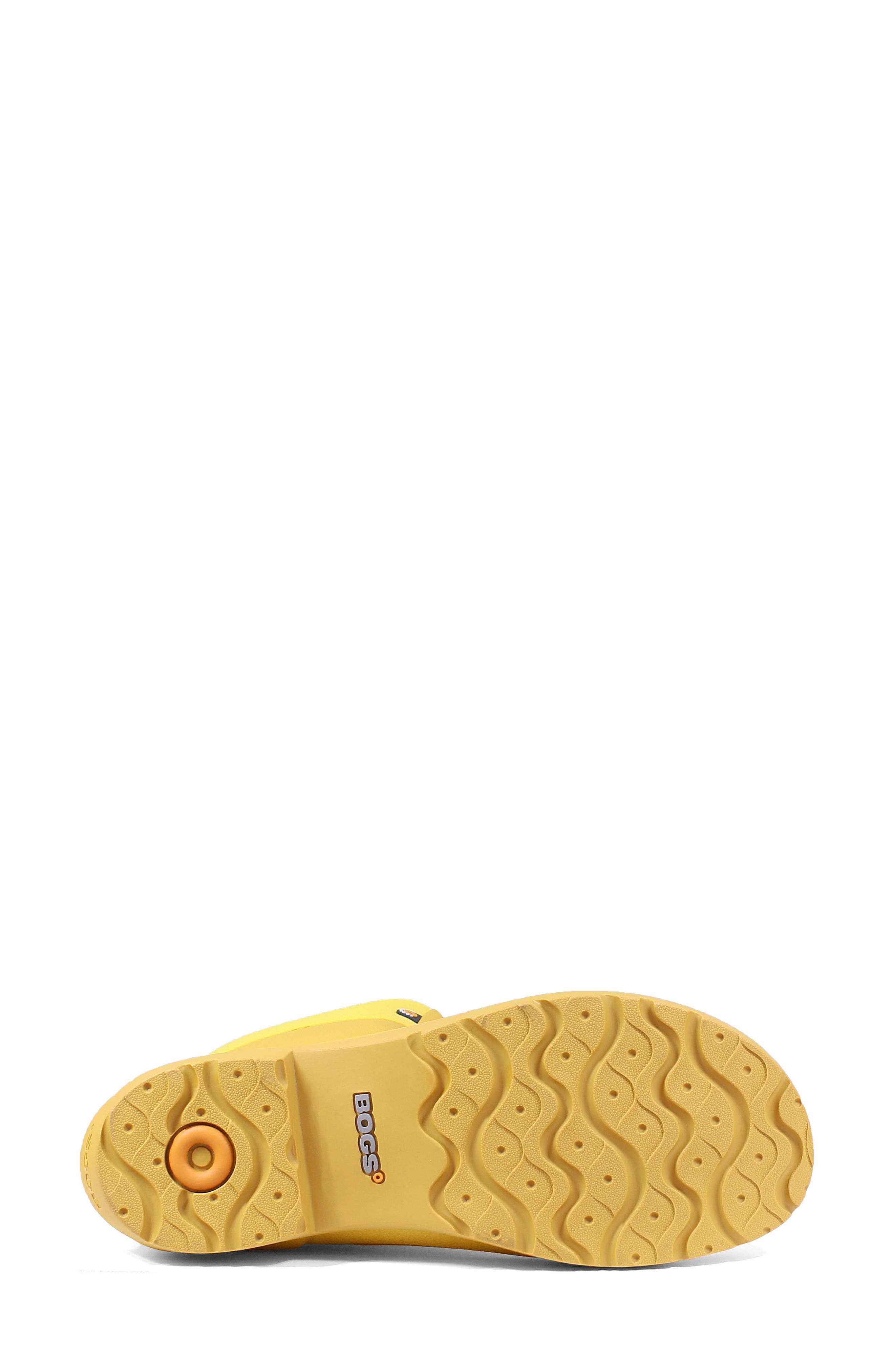 Floral Lace-Up Waterproof Rain Boot, Alternate, color, MUSTARD RUBBER