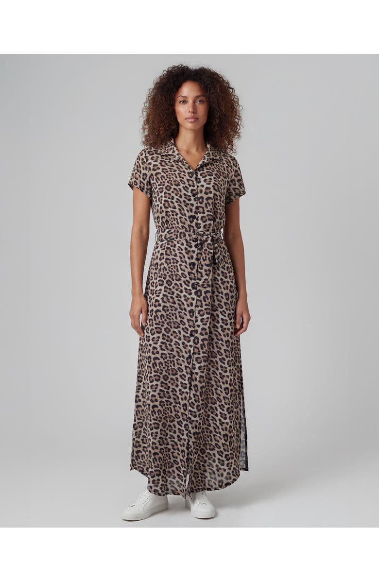 Lords of Harlech Leopard Womens Shirt Dress, Main, color, Leopard Brown