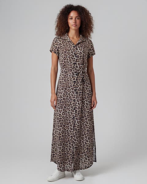 Leopard Womens Shirt Dress