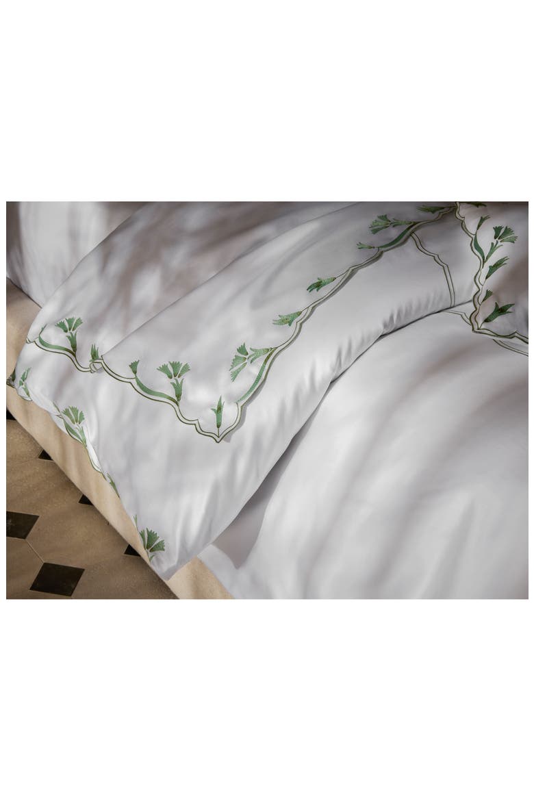 Marcella 600 Thread Count Egyptian Cotton Flat Sheet, Alternate, color, BONE