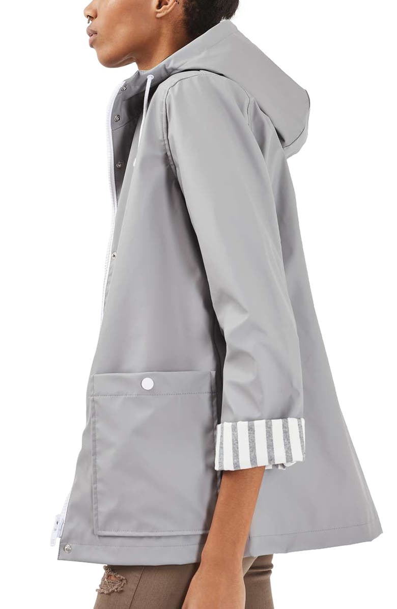 Topshop Maisie Rain Jacket, Alternate, color,