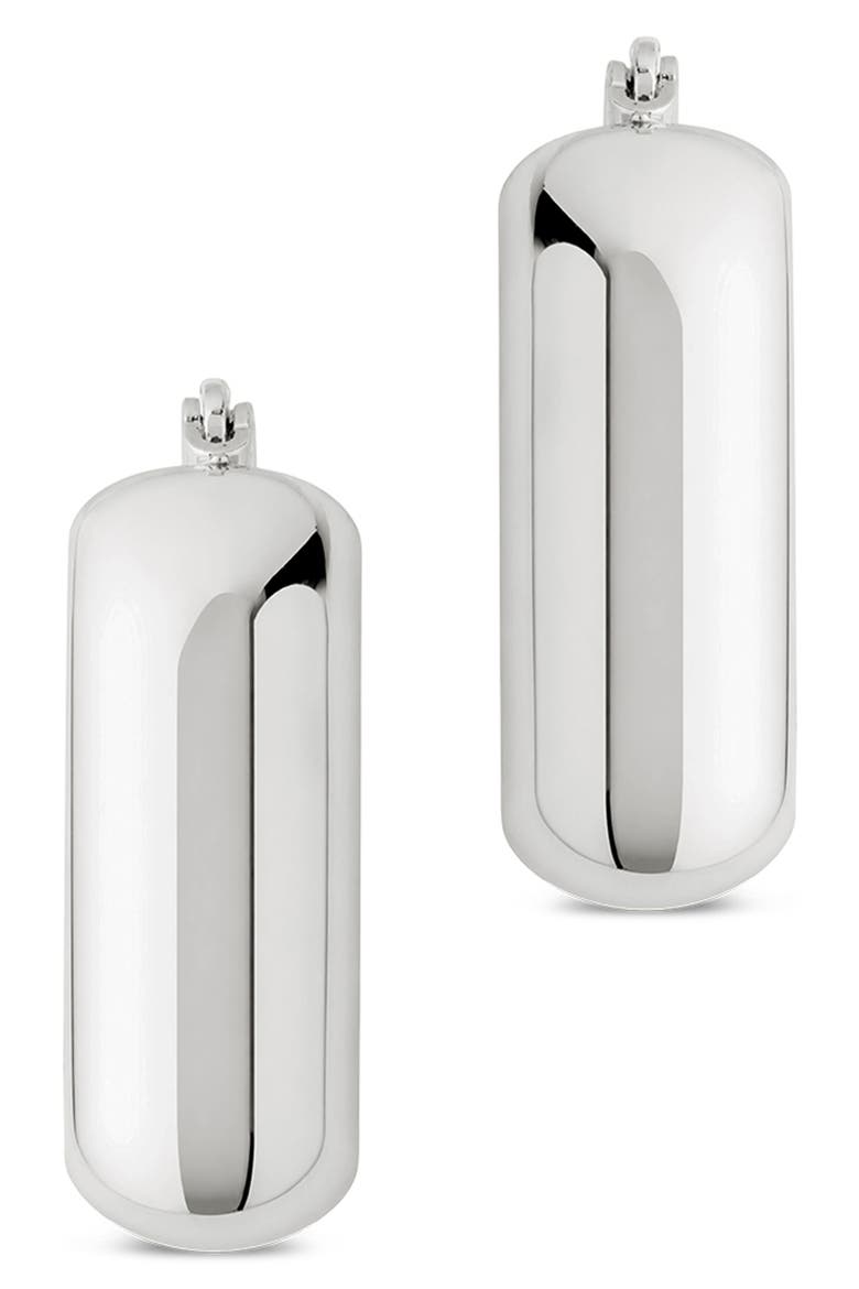 Classic Polished Hoop Earrings, Alternate, color, SILVER