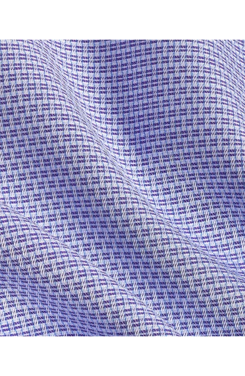 David Donahue Regular Fit Micropattern Cotton Dobby Dress Shirt In Purple