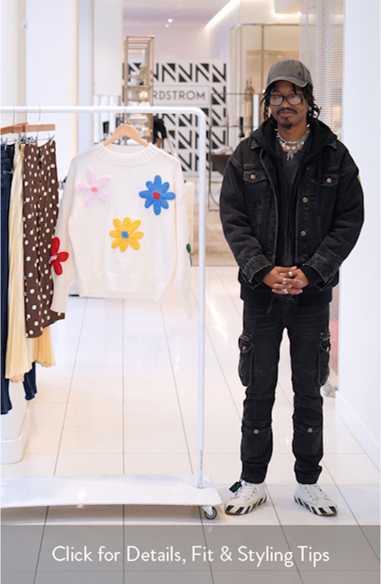 Raelynn Embroidered Flower Sweater, sales video thumbnail