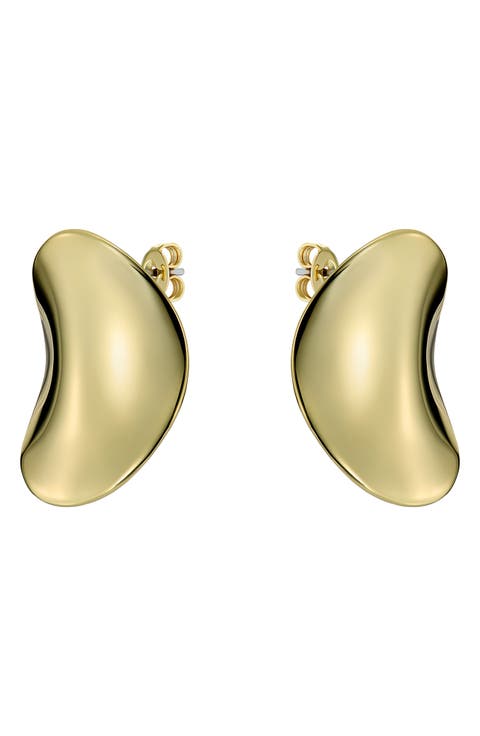 Conya Concave Large Stud Earrings
