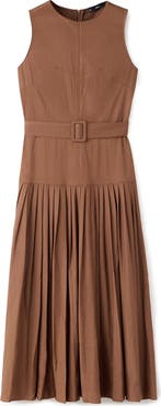 MANGO Sleeveless Pleated A-Line Dress