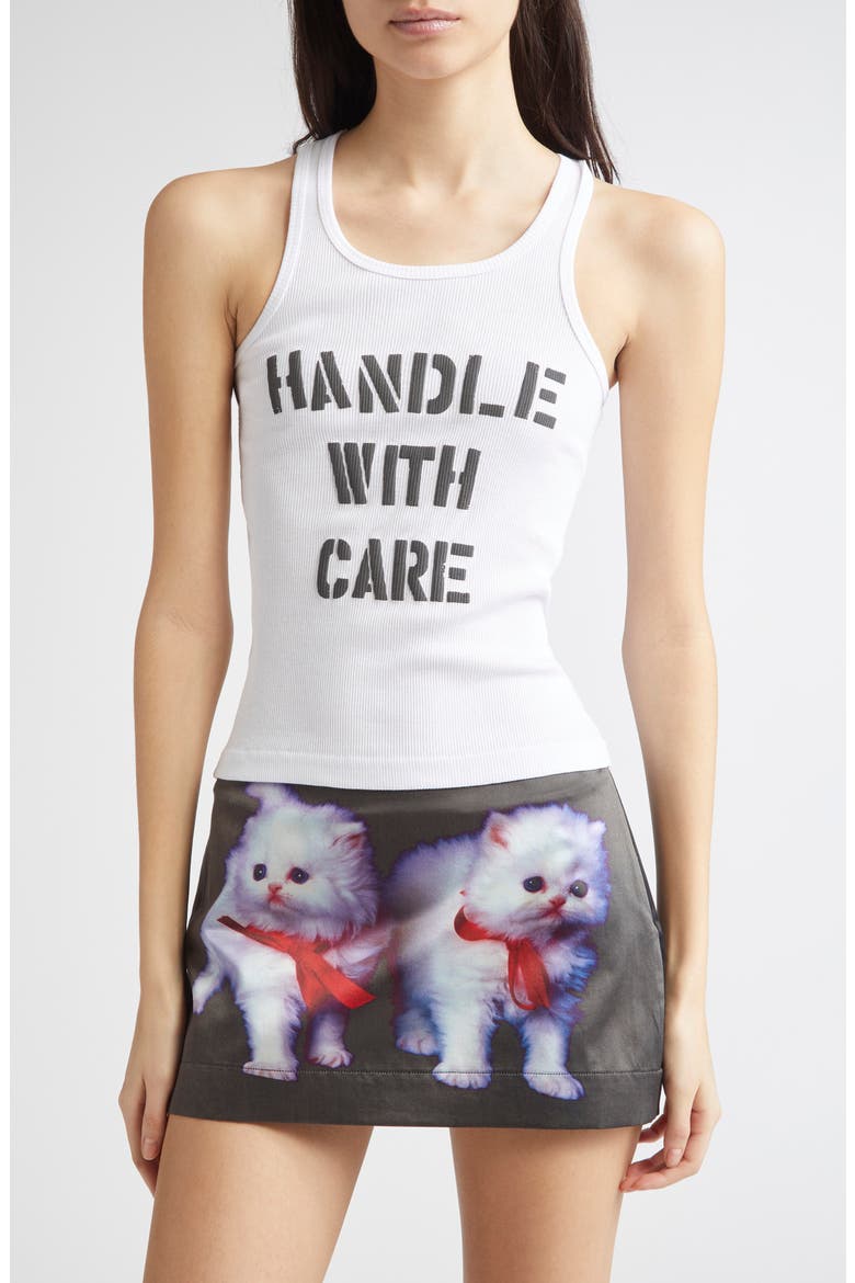 Handle with Care Rib Graphic Tank (Women) | Nordstrom