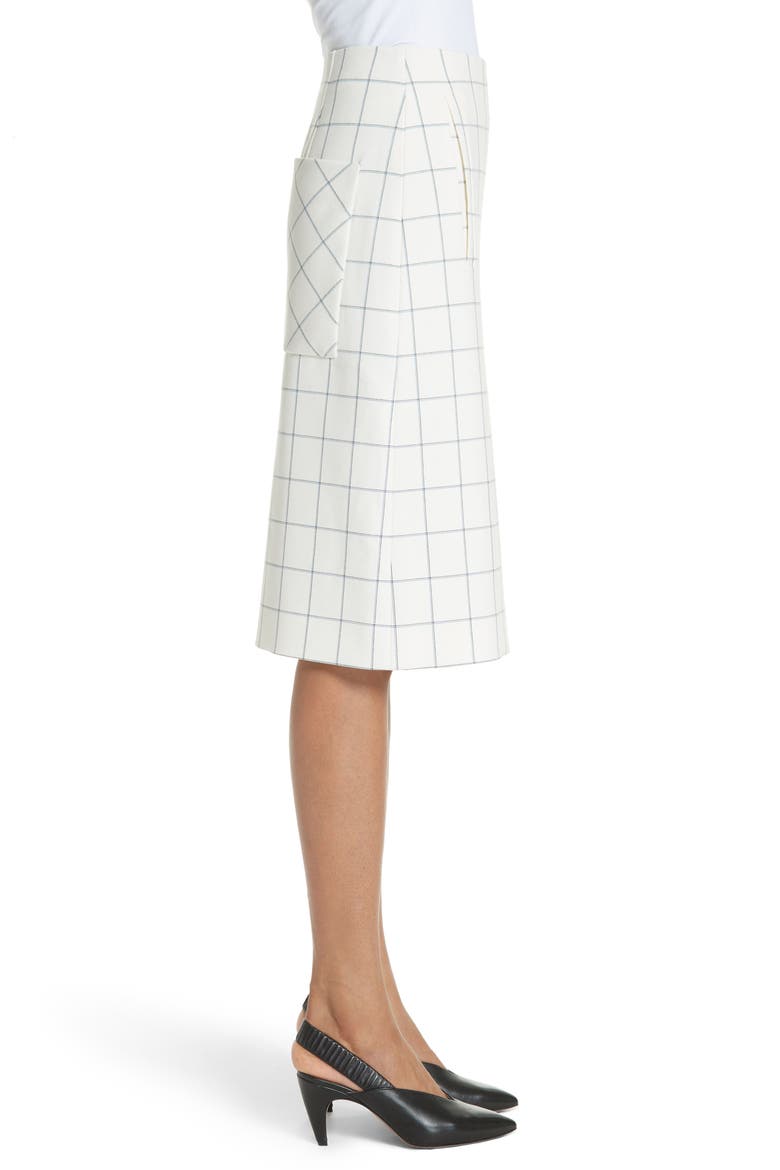 Windowpane Plaid A-Line Skirt, Alternate, color, IVORY MULTI