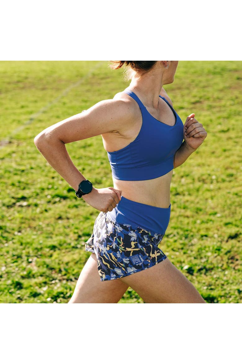 High Rise Ra 4In Printed Short - Women's, Alternate, color, Ink Blue Aquila Bloom