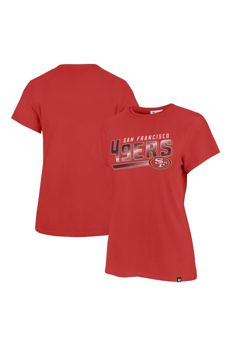 Women's '47 Scarlet San Francisco 49ers Pep Up Frankie T-Shirt, Main, color, Scarlet