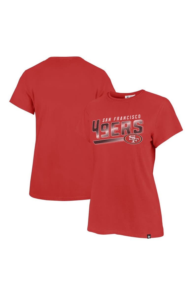 '47 Women's '47 Scarlet San Francisco 49ers Pep Up Frankie T-Shirt, Main, color, Scarlet