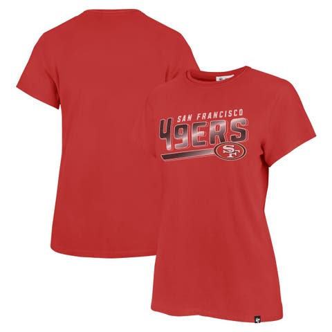 Women's '47 Scarlet San Francisco 49ers Pep Up Frankie T-Shirt