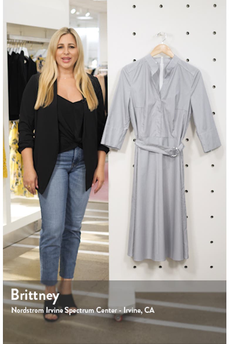 Stripe Poplin Midi Shirtdress video