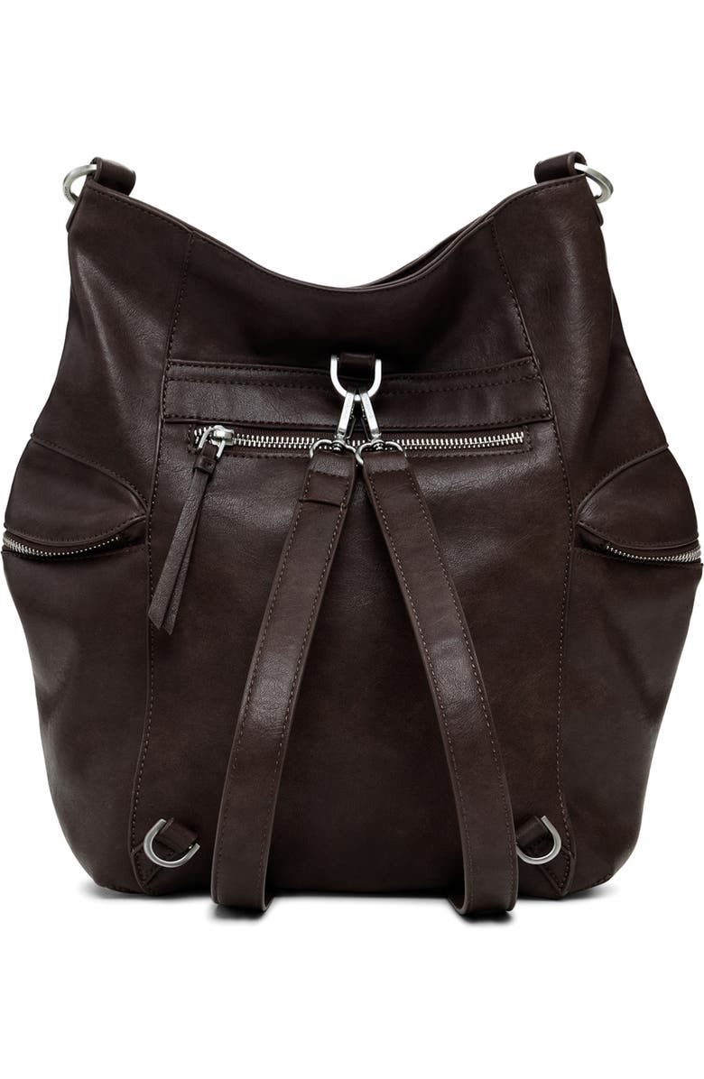 Desigual Big Faux Leather Backpack, Alternate, color, Dark Brown