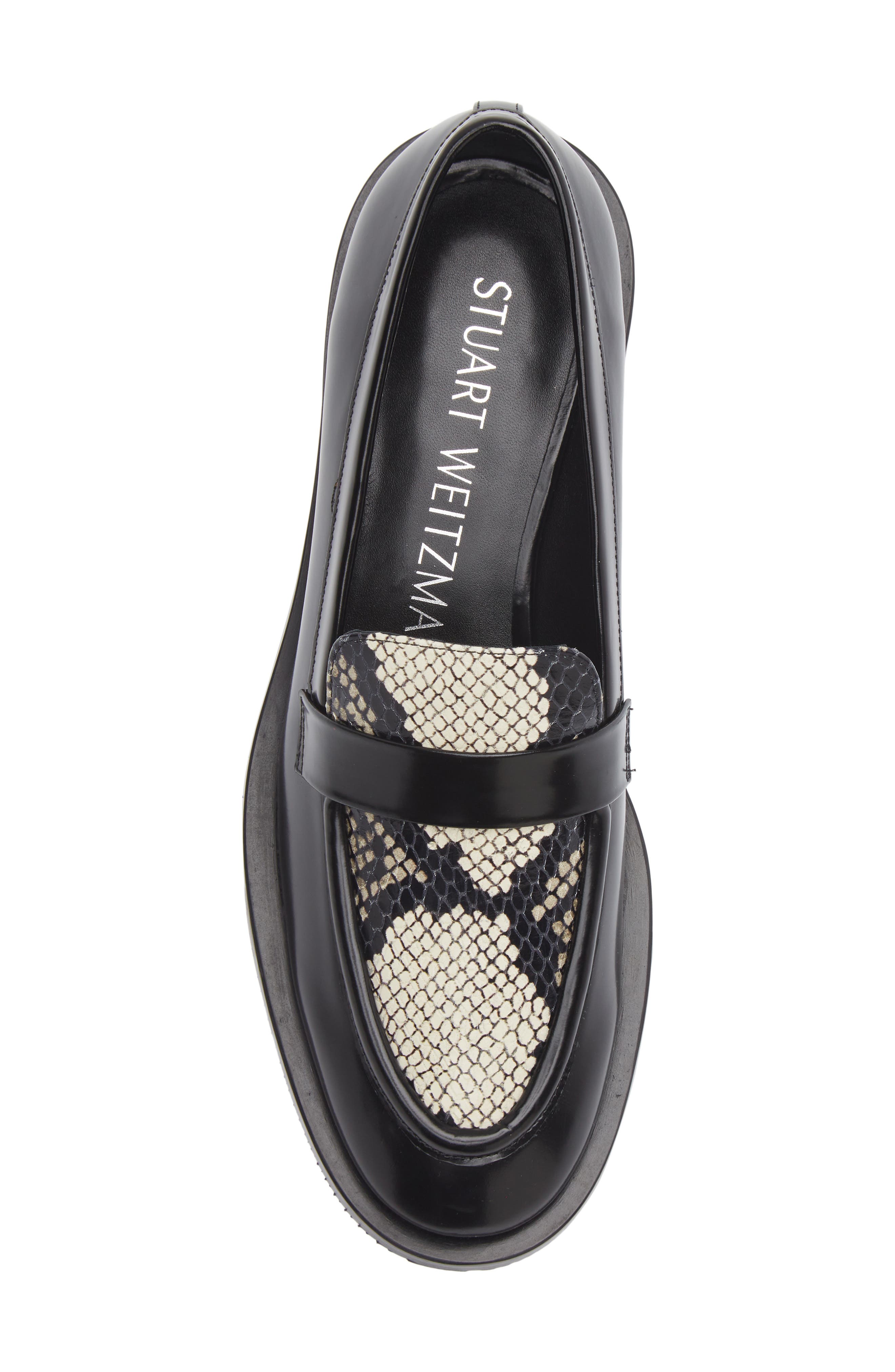 Palmer Snakeskin Embossed Loafer, Alternate, color, BLACK/ NEW ROCCIA