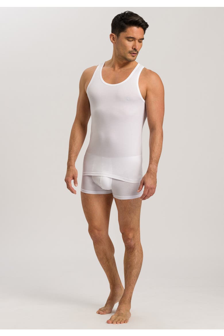 Cotton Superior Fitted Cotton Tank Top, Alternate, color, White