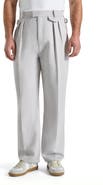 Manière De Voir Pierre Relaxed Fit Textured Pleated Tailored Trousers