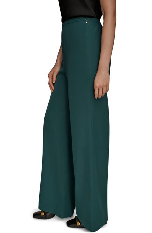 Donna Karan New York Pull-on Wide Leg Pants In Brown