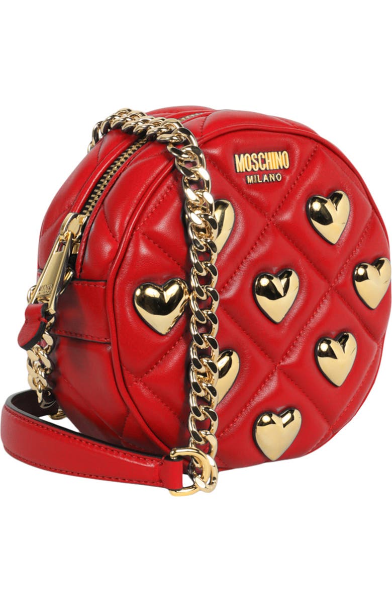 Moschino Quilted Heart Crossbody Bag, Alternate, color,