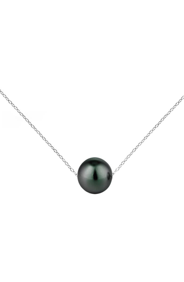 Donatello Gian Sterling Silver Pearl Necklace, Main, color, Black