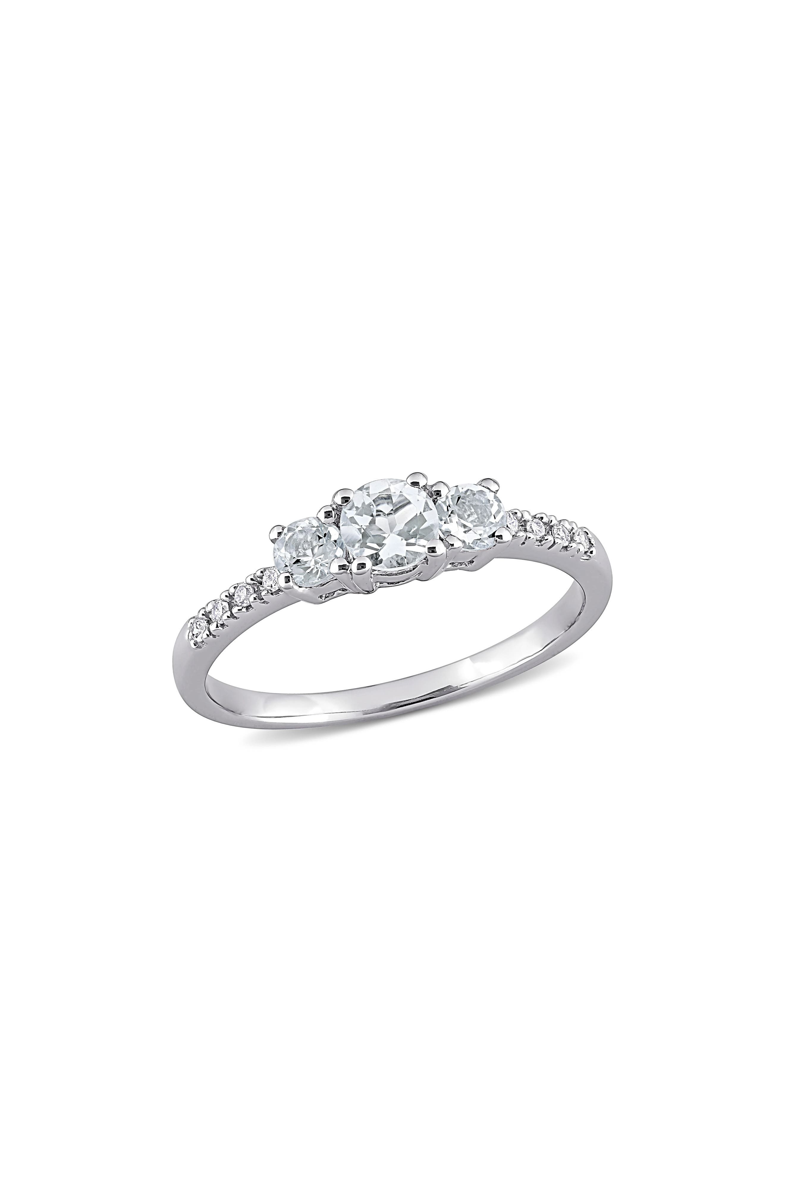 DELMAR Aquamarine & Diamond Ring