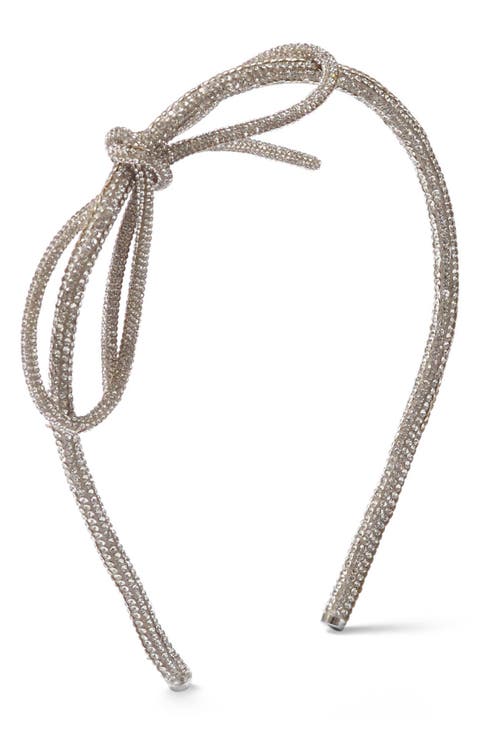 Sasha Crystal Embellished Bow Headband