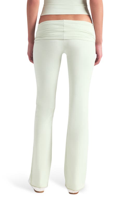 Skims Stretch Cotton Jersey Foldover Pants In Spearmint