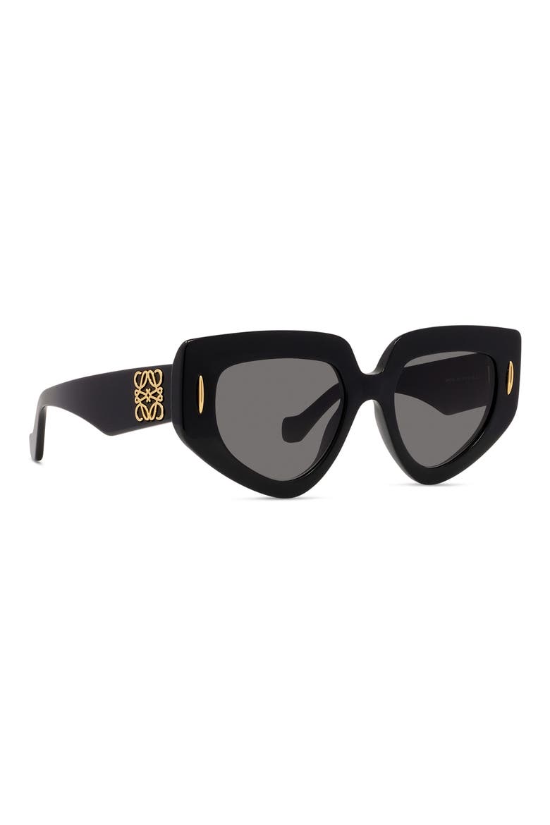 Anagram 51mm Geometric Sunglasses, Alternate, color, SBLK/SMKG