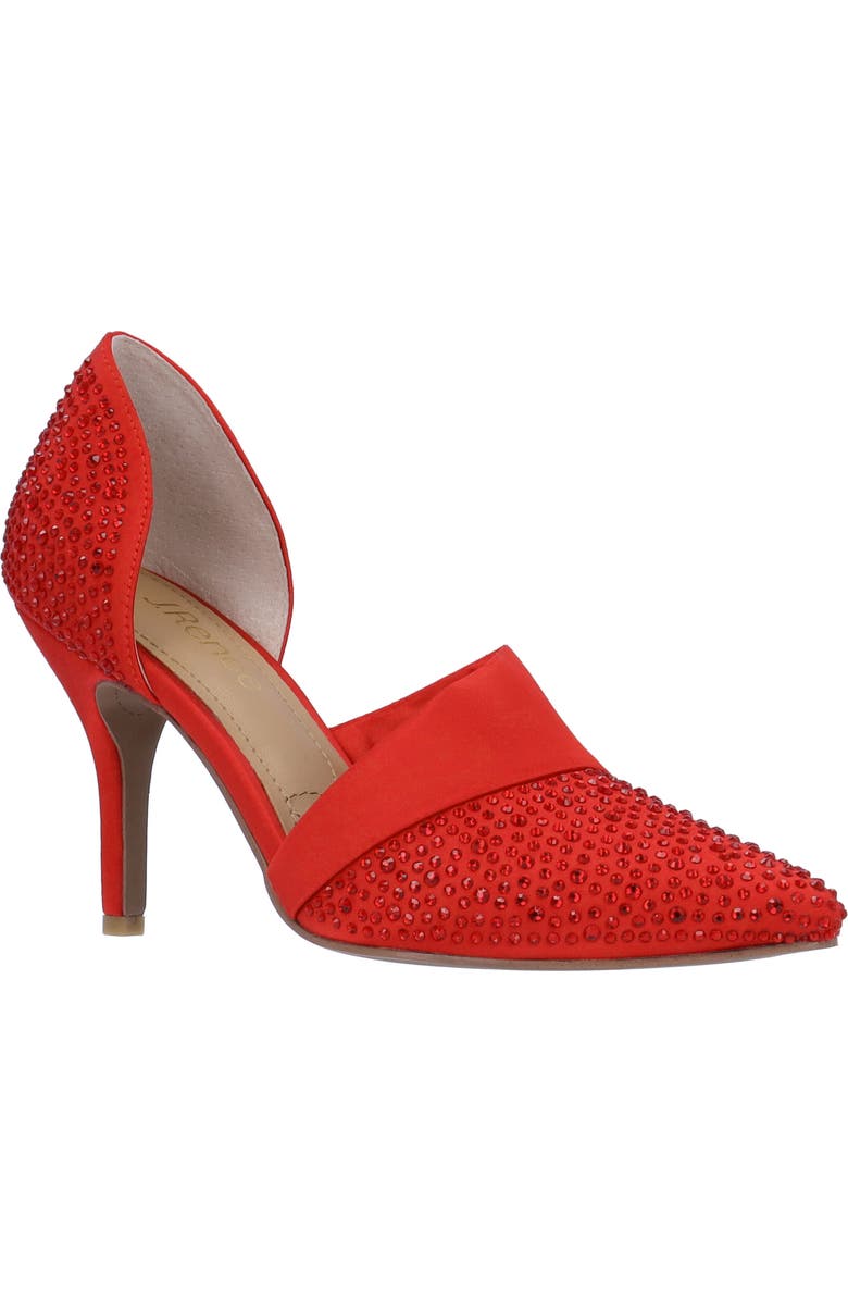 J. Reneé Kaleena d'Orsay Pointed Toe Pump, Main, color, Red