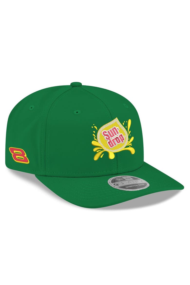 Men's New Era  Green Dale Earnhardt Jr. Sun Drop 9SEVENTY Stretch-Snap Hat, Main, color, Green