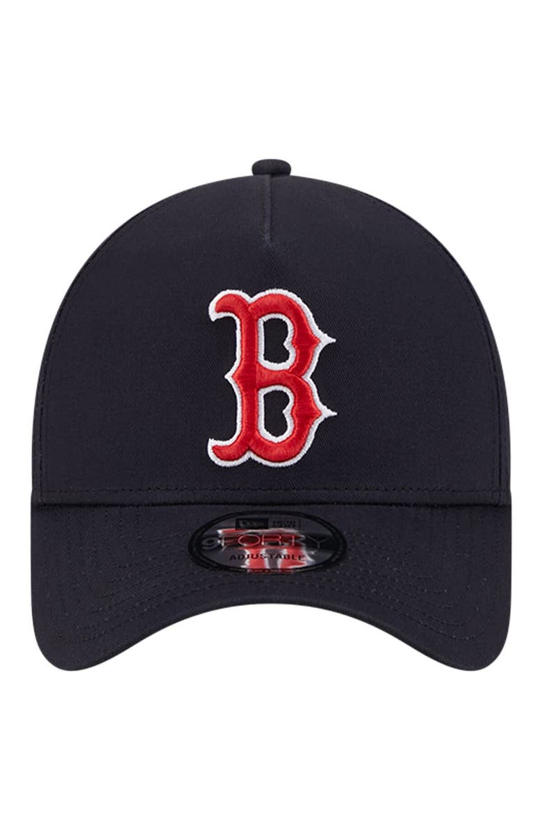 New Era Men's New Era Navy Boston Red Sox Team Color A-Frame 9FORTY Adjustable Hat, Alternate, color, Navy