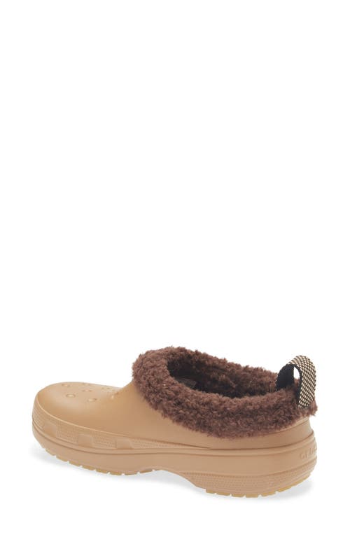 Crocs Classic Fleece Lined Shorty Clog In Brown