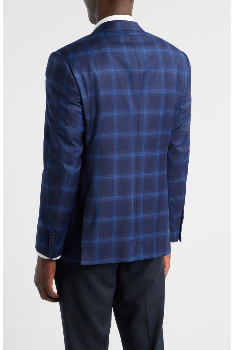Navy Windowpane Check Virgin Wool Sport Coat, Alternate, color, NAVY