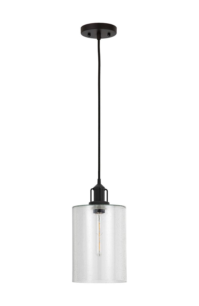 ADDISON AND LANE Nora Pendant in Seeded Glass & Blackened Bronze, Alternate, color, 