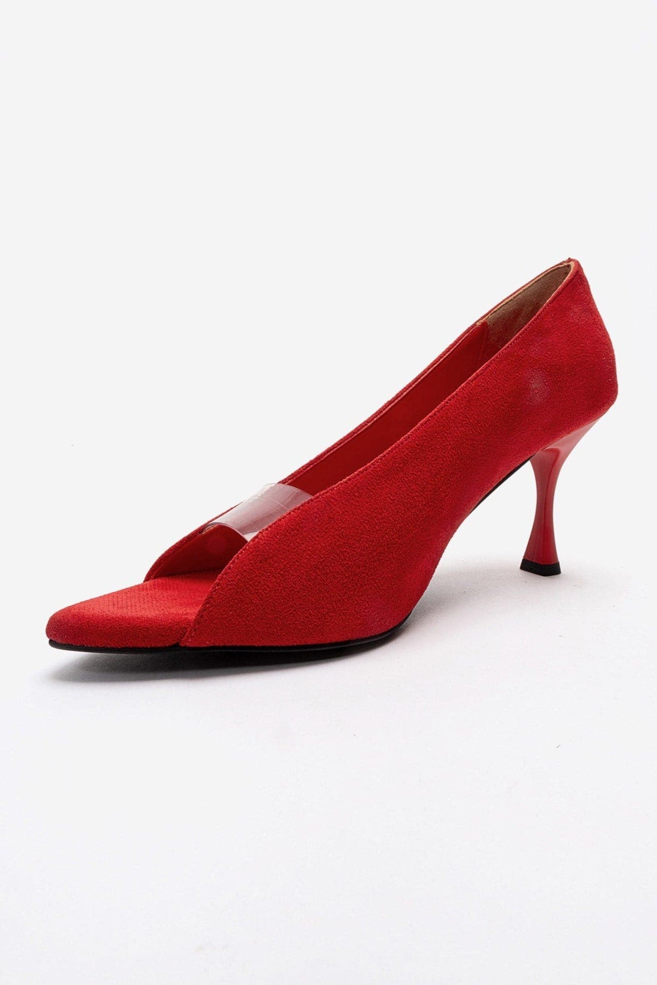 Varelia Stiletto Sandal, Alternate, color, Red Suede