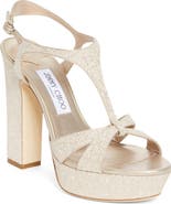 Jimmy Choo Kesia Glitter Platform Sandal