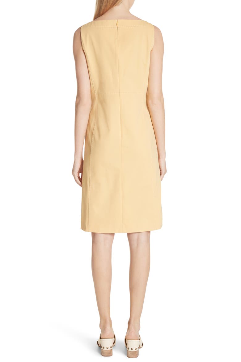 Paxton Sleeveless Sheath Dress, Alternate, color, SIENNA YELLOW