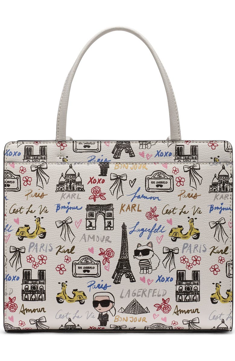 KARL LAGERFELD PARIS Maybelle Satchel, Alternate, color, White Multi