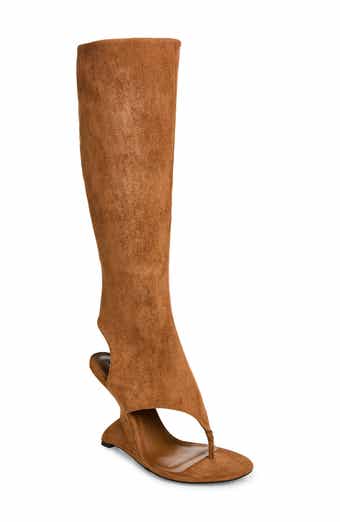 What's-Up Knee High Sculpted Wedge Sandal Boot