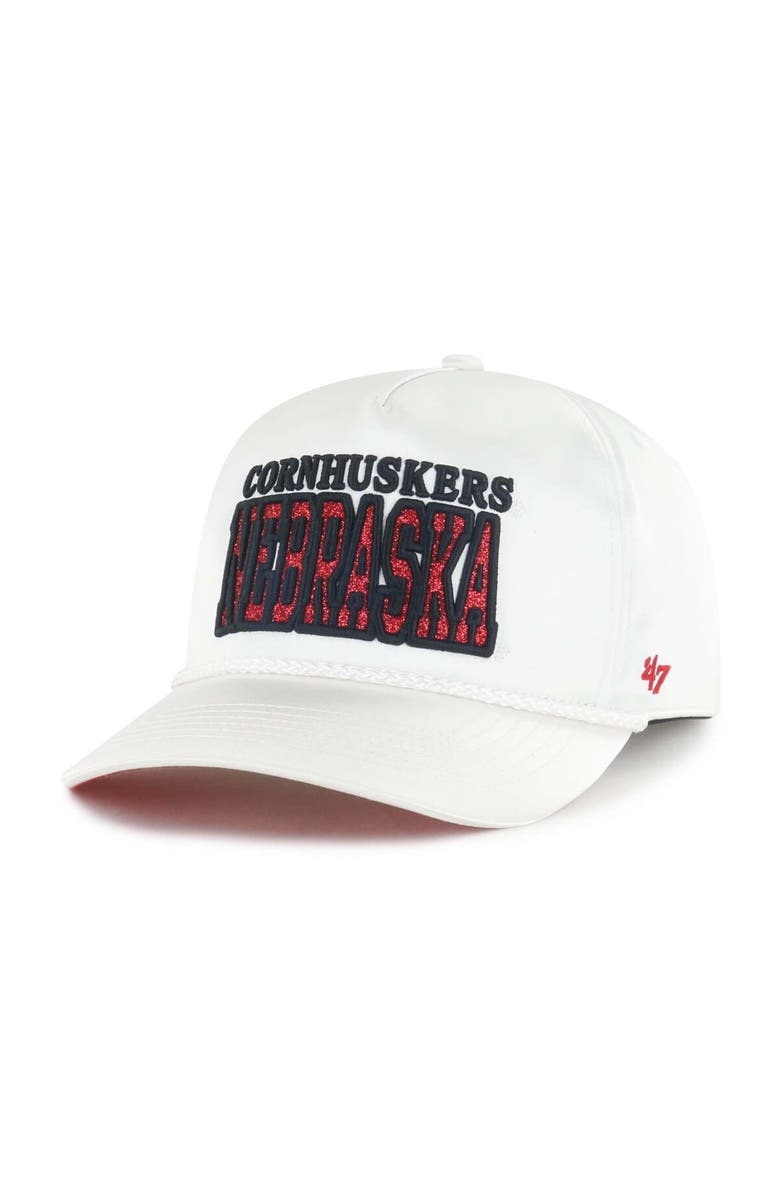 '47 Women's '47 White Nebraska Huskers Outspoken Hitch Adjustable Hat, Alternate, color, White
