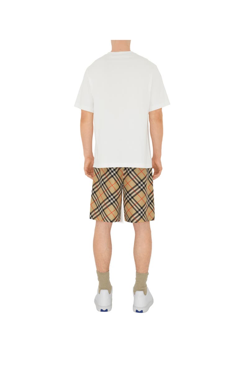 Burberry Check Silk Shorts, Alternate, color, Sand Beige