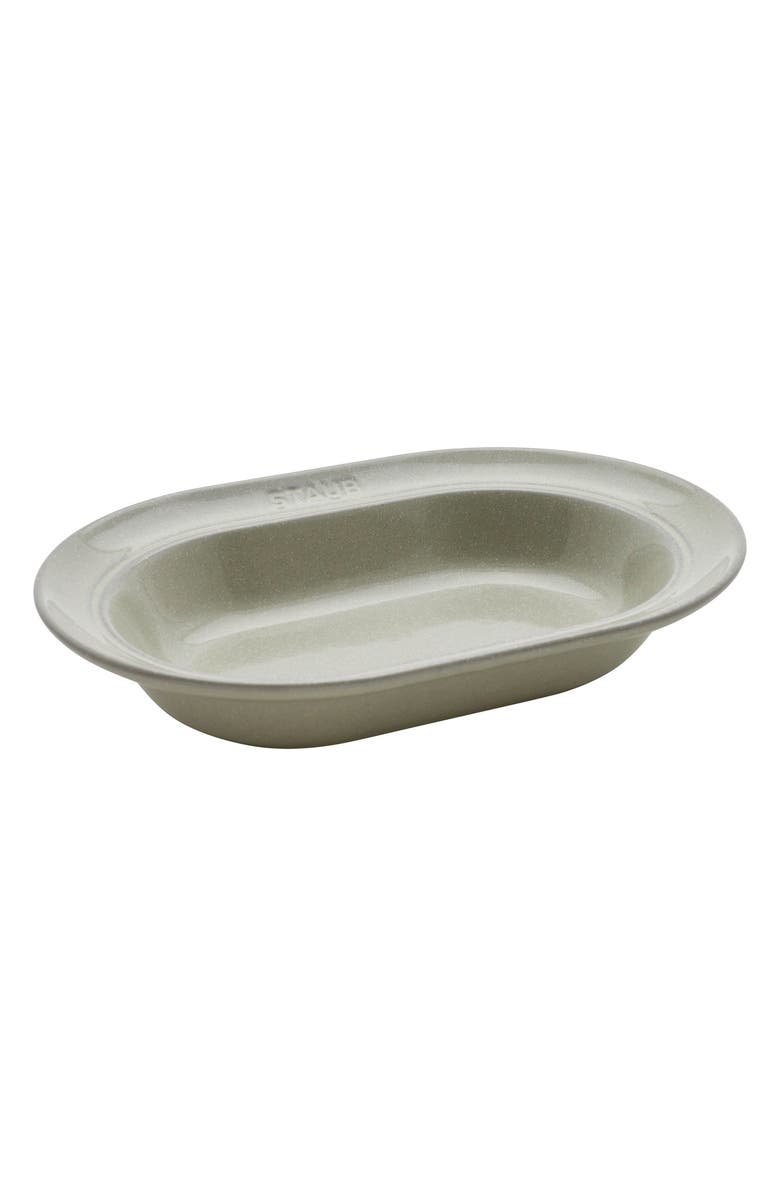 Staub 10-Inch Oval Serving Dish, Main, color, White Truffle